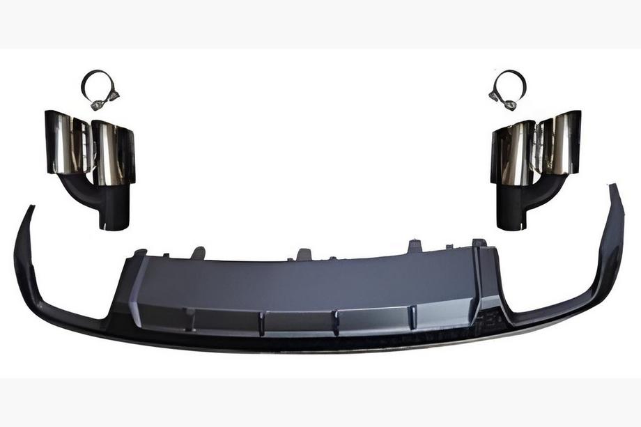 Audi A6 C7 2011-2017 Heckdiffusor mit Endrohren RS-Style V-3 (2014-2017) Image