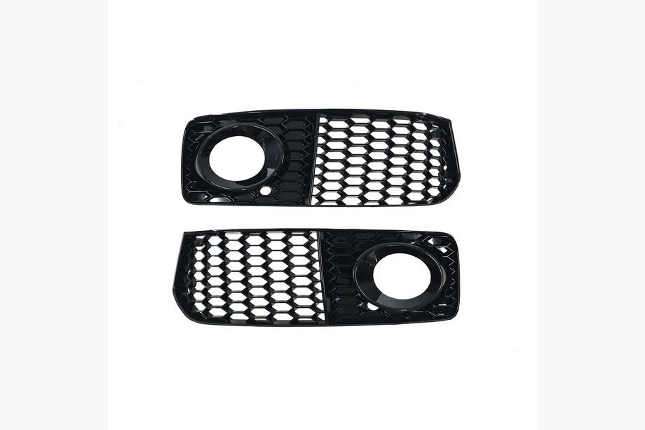 Audi A5 2007-2015 RS-Style Nebelscheinwerfer-Gitter (für S-Line, 2007-2011, 2 Stk, Schwarz) Foto 2