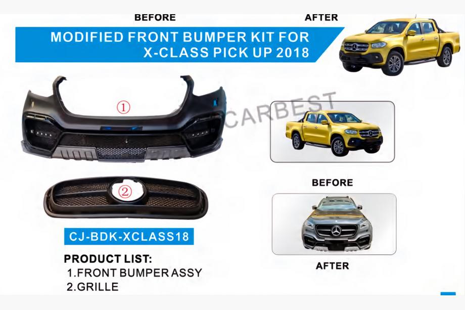 Mercedes X class 2017-2020 Frontstoßstange mit Grill (AMG Style) Image
