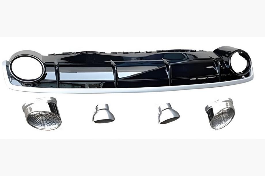 Audi Q7 2015–2026 Heckdiffusor mit Endrohren QRS-Style (Sport, 2015-2019) Image