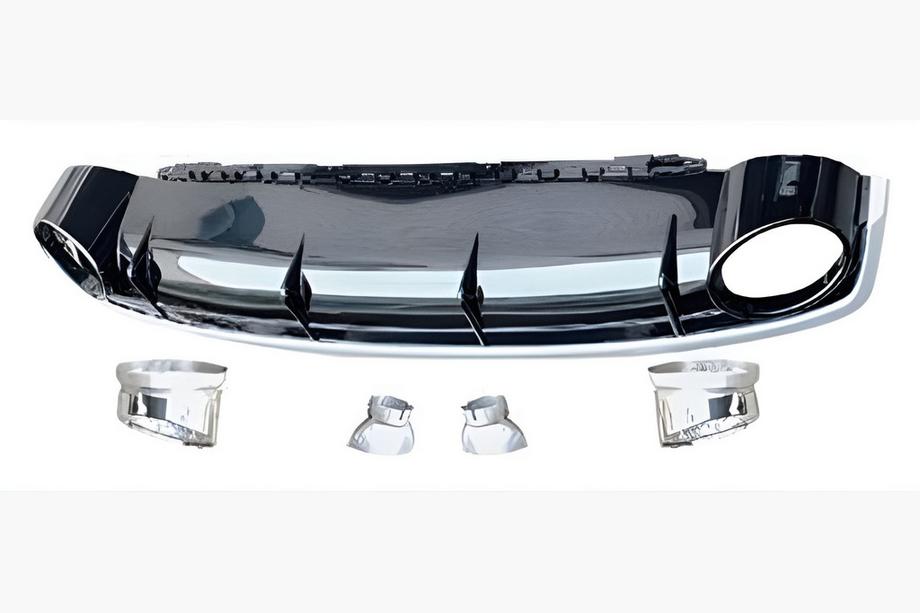 Audi Q7 2015–2026 Heckdiffusor mit Endrohren QRS-Style (Normal, 2015-2019) Image