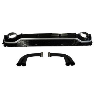 Heckdiffusor mit Endrohren QRS-Style (2020+, Grau/Schwarz, 2.0/3.0) Audi Q7 2015–2026