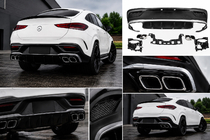 Mercedes GLE coupe C167 2019- Heckdiffusor mit Endrohren (Design GLE63) Foto 1