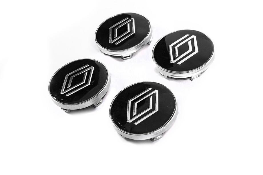 Renault Schwarze Felgendeckel mit Ring (59mm auf 55mm, 4 Stk) Foto 2