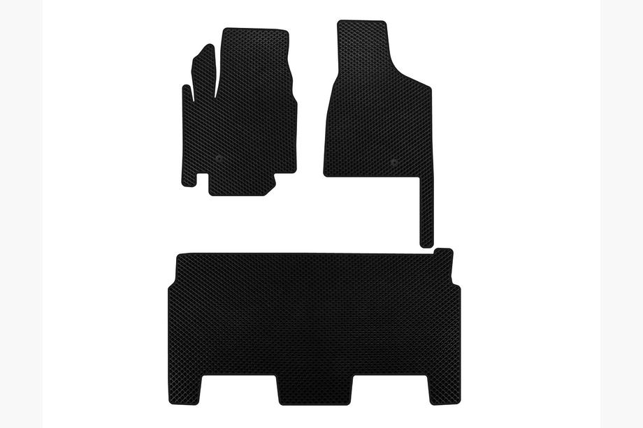 Dodge Grand Caravan V 2008-2020 EVA Fußmatten (2008-2020, 2 Reihen, 8-sitzig/SXT Ausstattung, Schwarz) Image