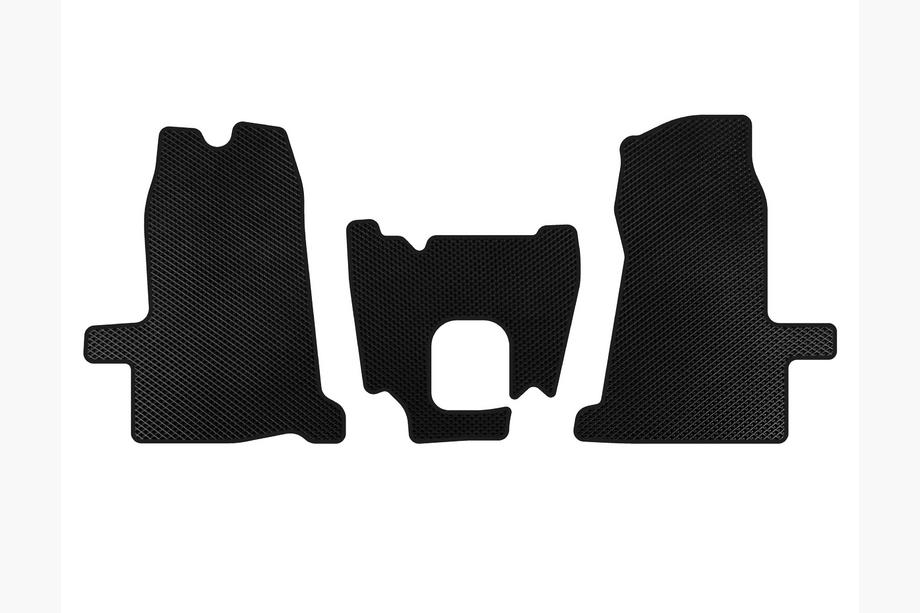 Ford Transit 2000–2014 EVA Fußmatten (2000-2006, 1+1, Schaltgetriebe, Schwarz) Image