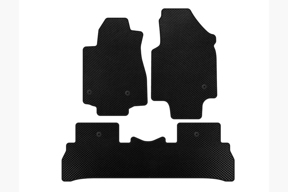 Honda Pilot 2008-2015 EVA Fußmatten (2008-2012, 7-Sitzer, Schwarz) Image