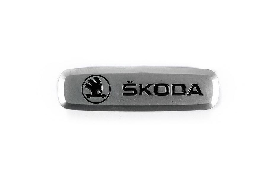 Skoda Aluminium Emblem für Fußmatten (1 Stk) Foto 2