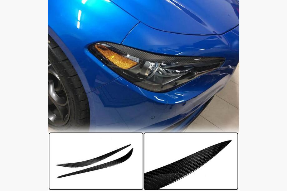 Alfa Romeo Giulia 2016-2022 Scheinwerferblenden (Trockencarbon) Image