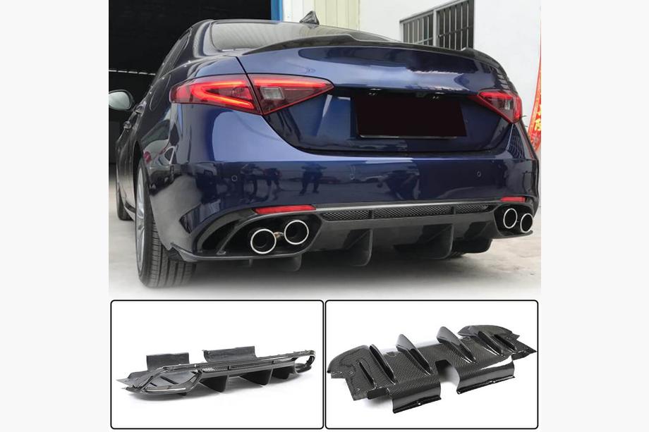 Alfa Romeo Giulia 2016-2022 Heckdiffusor V1 (für Base, Carbon) Image