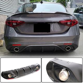 Heckdiffusor mit Endrohren V2 (für Base, Carbon) Alfa Romeo Giulia 2016-2022 Foto 2