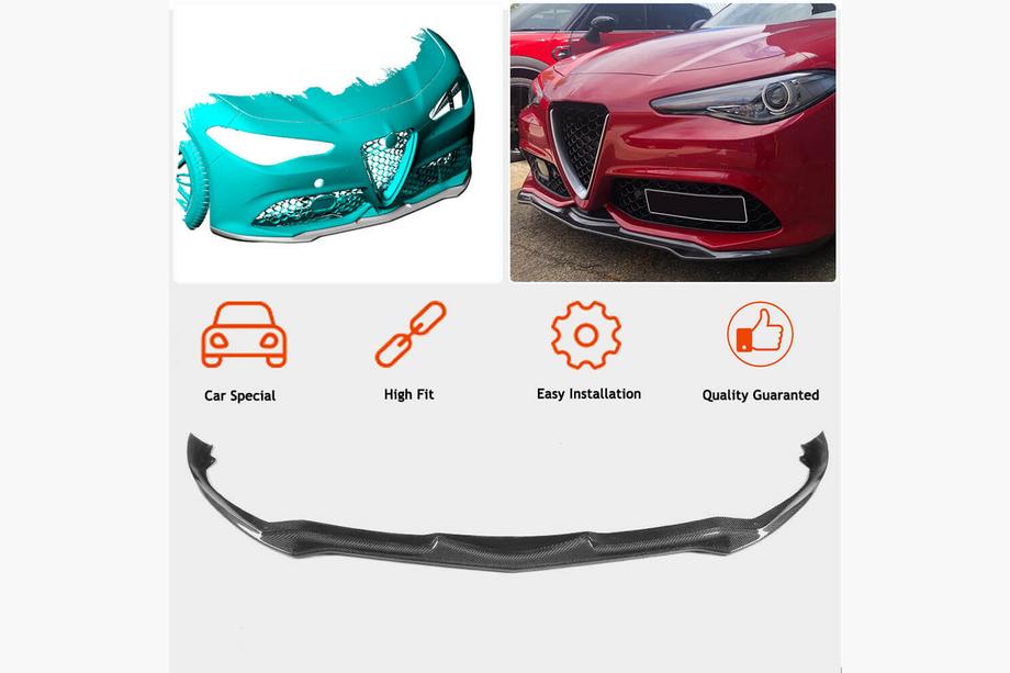 Alfa Romeo Giulia 2016-2022 Frontlippe V2 (für Sport, Carbon) Foto 3