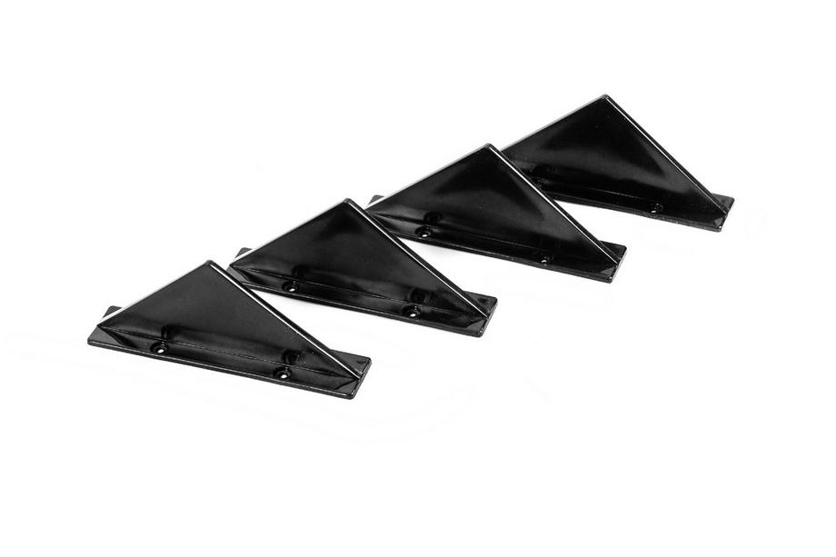 Universeller Heckdiffusor Typ-F (4 Stk, Schwarz Glanz, ABS-Kunststoff) Foto 3