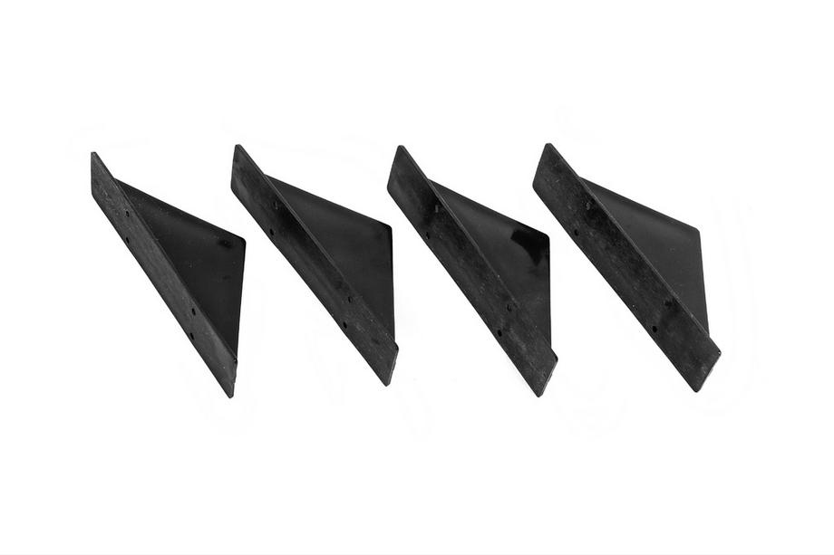 Universeller Heckdiffusor Typ-F (4 Stk, Schwarz Glanz, ABS-Kunststoff) Foto 4