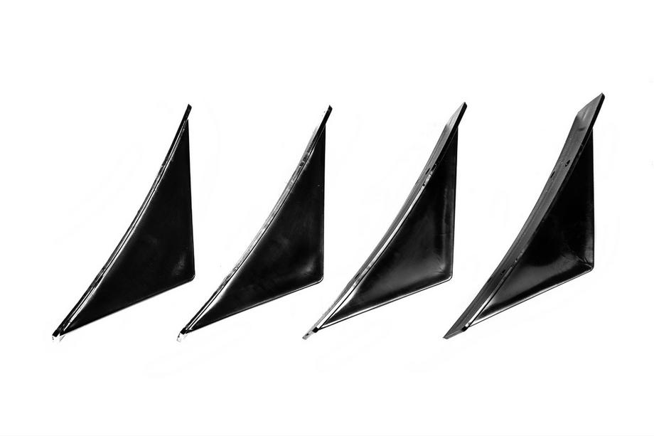 Universeller Heckdiffusor Typ-G (4 Stk, Schwarz Glanz, ABS-Kunststoff) Foto 3