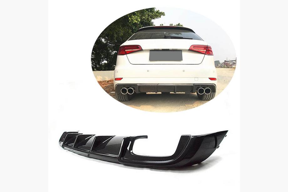 Audi A3 2012-2020 Heckdiffusor V2 (für S-Line HB 2017-2020, Carbon) Image
