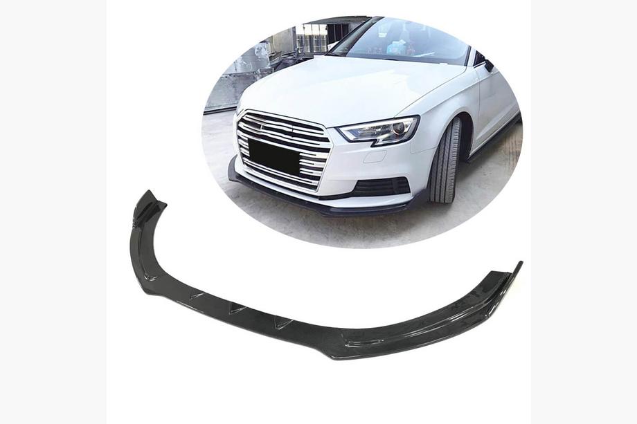 Audi A3 2012-2020 Frontstoßstange Lippe V1 Aufsatz (für Base 2017-2020 HB, Carbon) Image