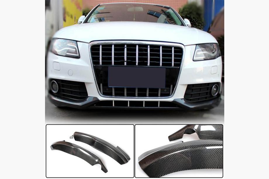 Audi A4 B8 2007-2015 Frontstoßstangen Flap Aufsätze (für Base 2007-2011, Carbon) Image