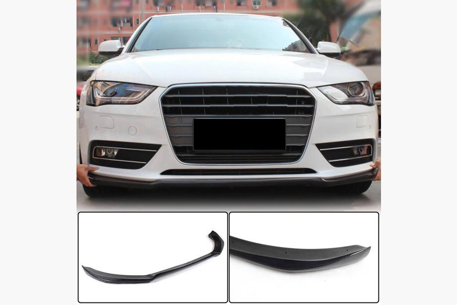 Audi A4 B8 2007-2015 Frontstoßstangen Lippe Aufsatz (für Base 2011-2015, Carbon) Image