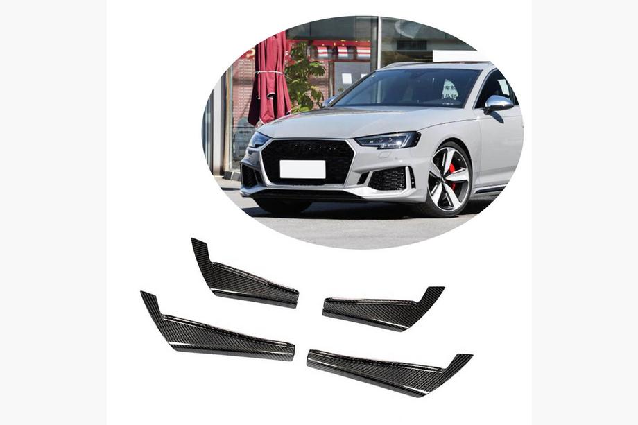 Audi A4 B9 2015-2024 Frontstoßstangenlippe (für Base 2015-2019, Carbon) Image