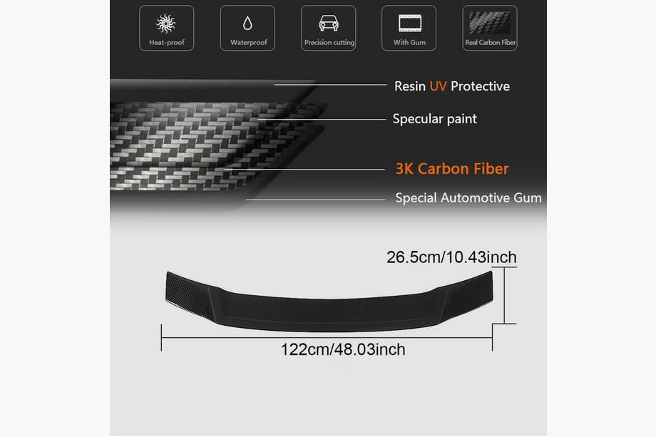 Audi A4 B9 2015-2024 Spoiler V2 (für Sedan, Carbon) Foto 6