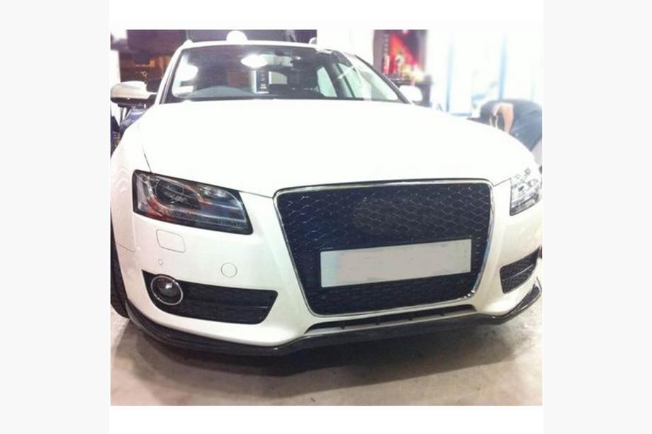 Audi A5 2007-2015 Frontstoßstangen Lippe V2 Aufsatz (für Base 2007-2011, Carbon) Foto 2