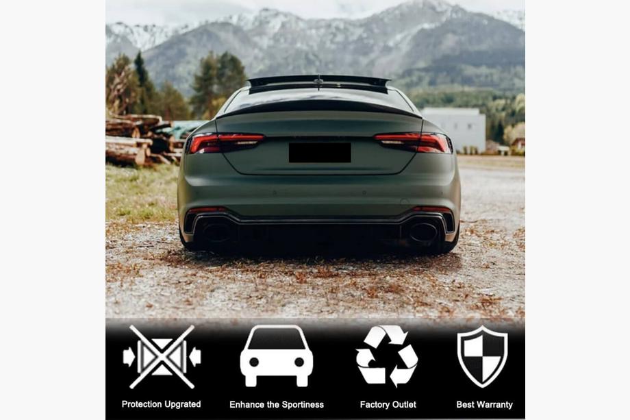 Audi A5 2016-2025 Heckspoiler V4 (für Coupe, Kunststoff) Foto 2