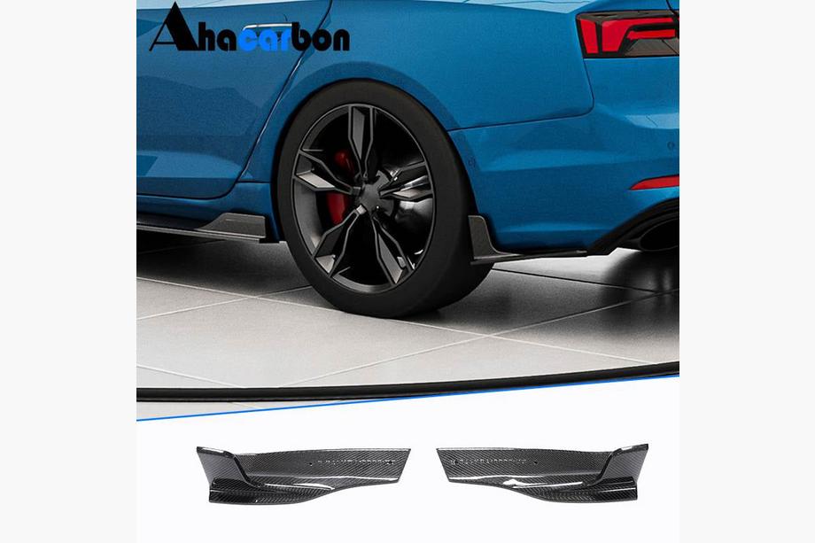 Audi A5 2016-2025 Heckstoßstangenaufsätze Flap (für S-Line 2016-2020, Carbon) Image