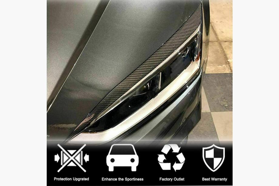 Audi A5 2016-2025 Scheinwerfer Abdeckungen Lampen Augenbrauen (Carbon) Foto 4