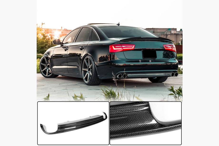 Audi A6 C7 2011-2017 Heckstoßstangendiffusor Carbon (für Base 2011-2014) Image
