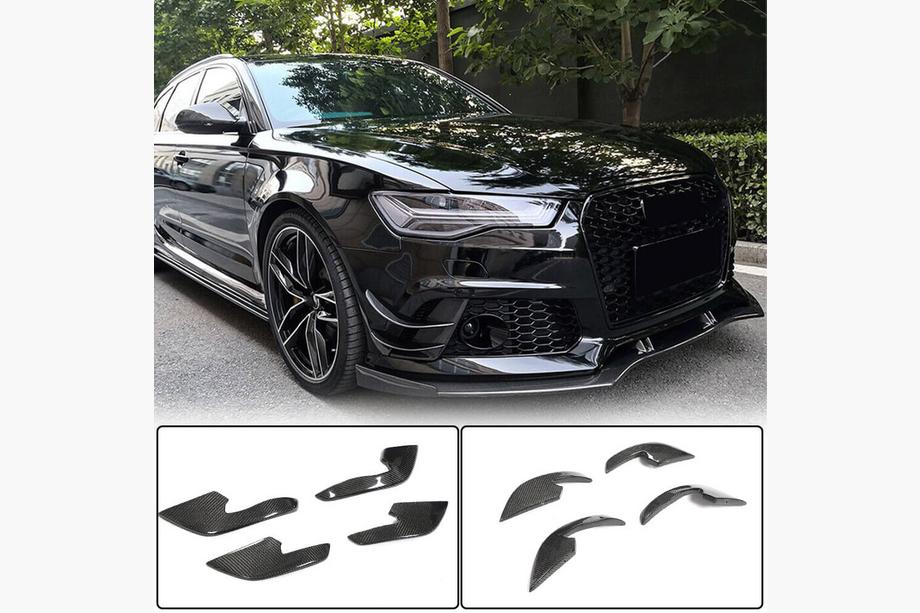 Audi A6 C7 2011-2017 Frontstoßstangen Abdeckungen (für RS6, 4 Stk, Carbon) Image