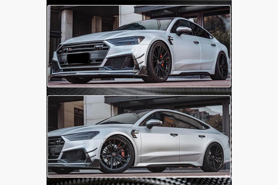 Audi A7 2018- Kotflügelabdeckungen (2018-2022, Trockencarbon) Foto 3