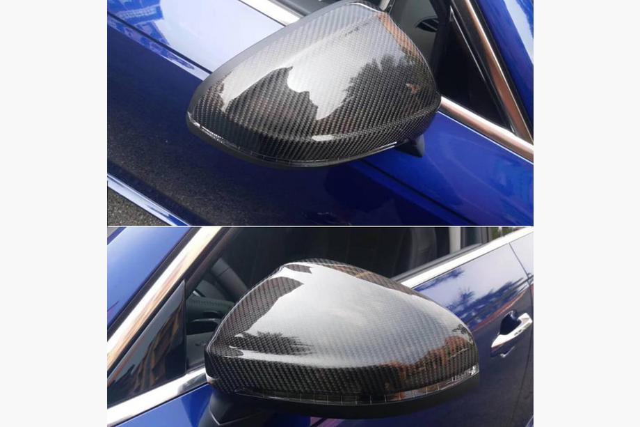 Audi A4 B9 2015-2024 Spiegelkappen V2 (2015-2019, Carbon) Foto 2