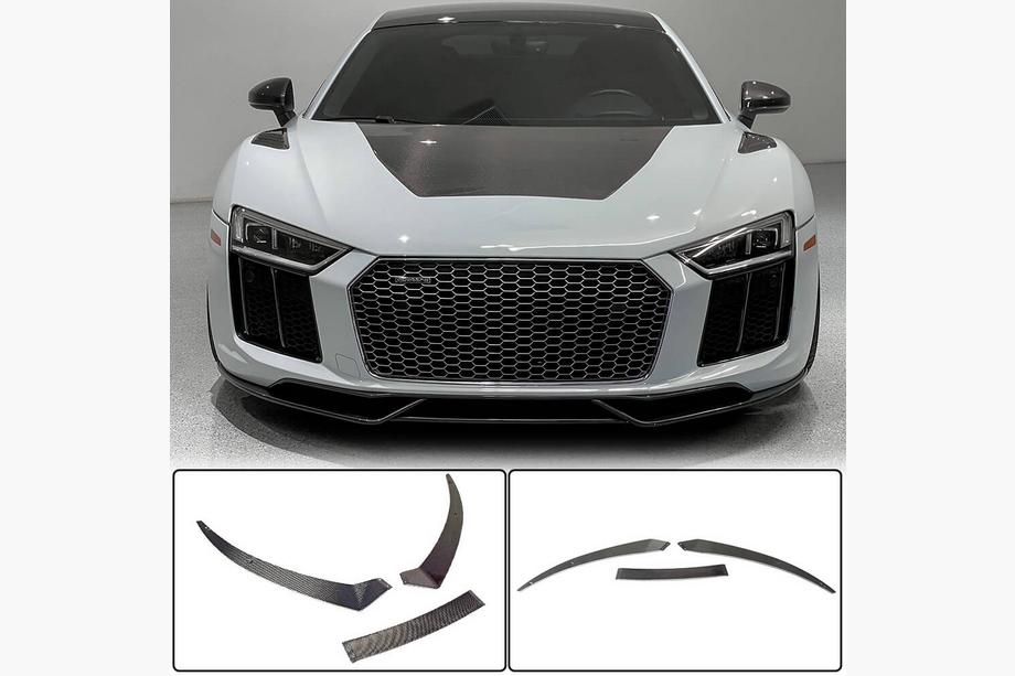 Audi R8 2015- Frontlippe Lip V1 für Frontstoßstange (2015-2020, Carbon) Foto 1