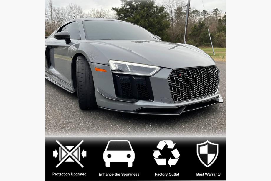 Audi R8 2015- Frontlippe Lip V1 für Frontstoßstange (2015-2020, Carbon) Foto 3