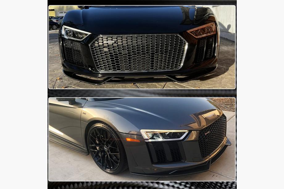 Audi R8 2015- Frontlippe Lip V1 für Frontstoßstange (2015-2020, Carbon) Foto 4