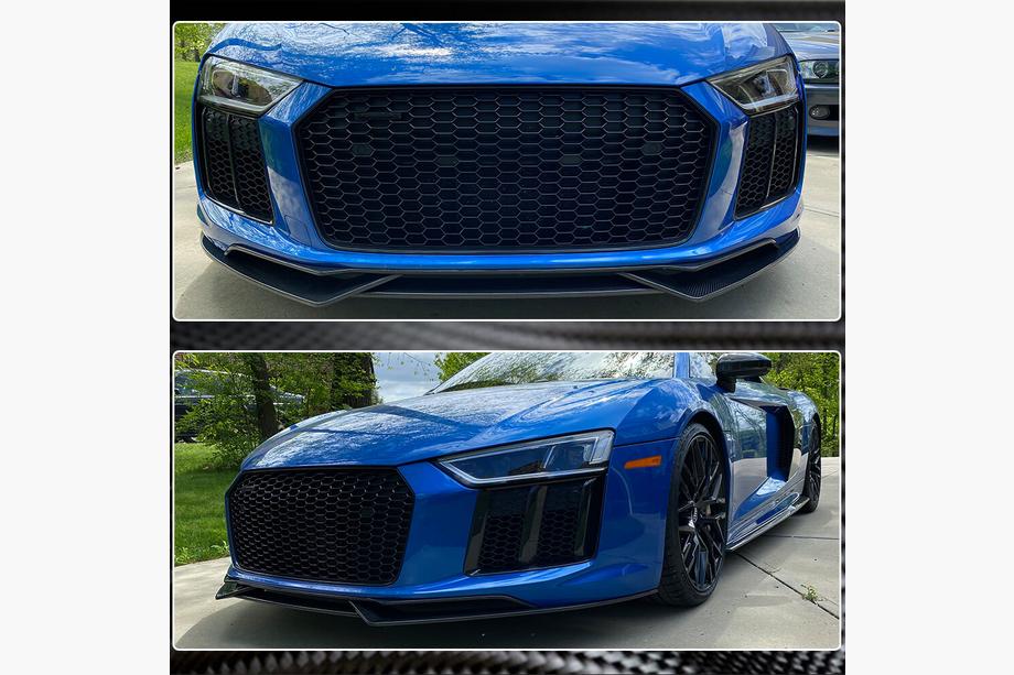 Audi R8 2015- Frontlippe Lip V1 für Frontstoßstange (2015-2020, Carbon) Foto 5