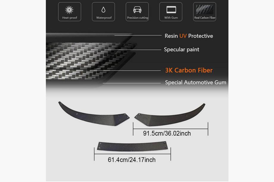 Audi R8 2015- Frontlippe Lip V1 für Frontstoßstange (2015-2020, Carbon) Foto 6