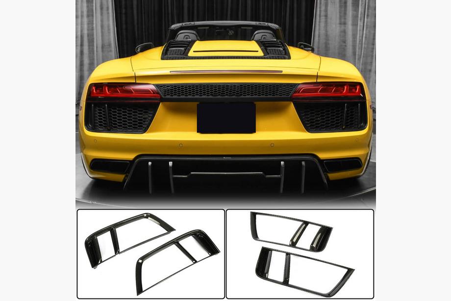 Audi R8 2015- Heckstoßstangenabdeckungen (2015-2020, Carbon) Image