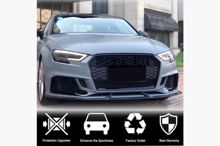 Audi A3 2012-2020 Frontstoßstangen-Lippenspoiler V4 (für RS3 Sedan 2017-2020, Carbon) Foto 4