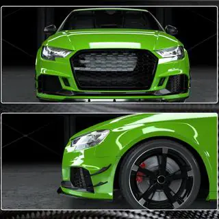 Frontstoßstangen-Lippe V2 (für RS3 Sedan 2017-2020, Carbon) Foto 4