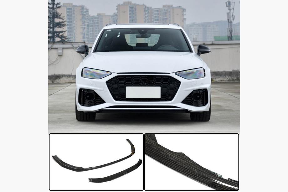 Audi A4 B9 2015-2024 Frontspoiler Lippe V2 passend für RS4 Avant 2019-2021 Carbon Image