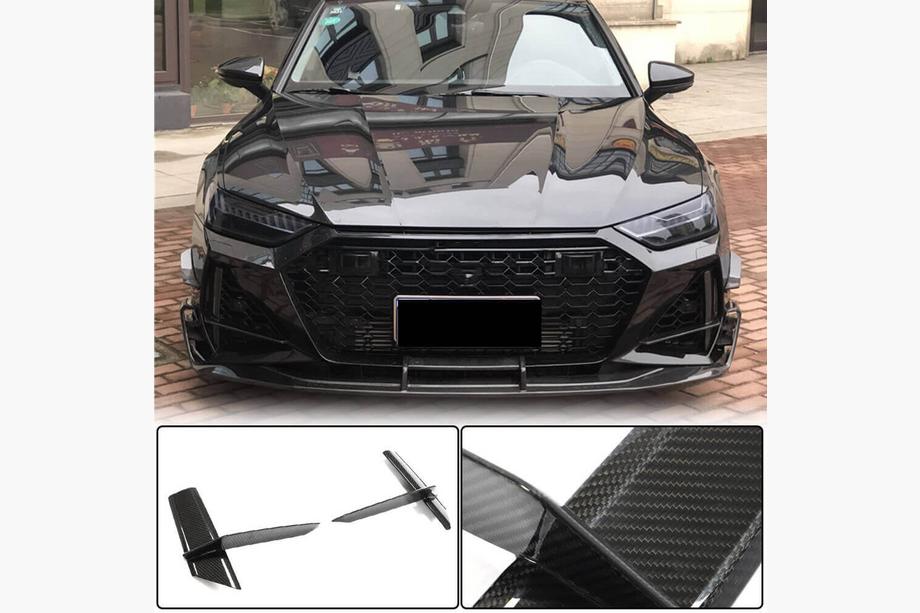 Audi A7 2018- Abdeckungen für Lufteinlässe Frontstoßstange V1 (für RS7 2018-2022, Trockencarbon) Image