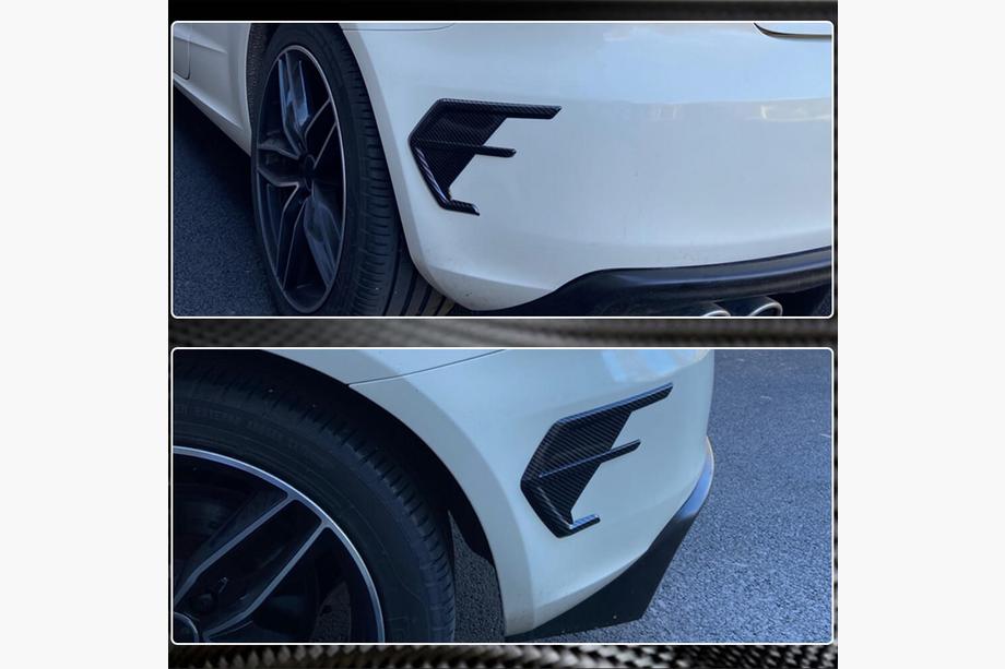 Audi A7 2018- Abdeckungen für die Lüftungsöffnungen der hinteren Stoßstange (für RS7 2018-2022, Trockencarbon) Foto 5