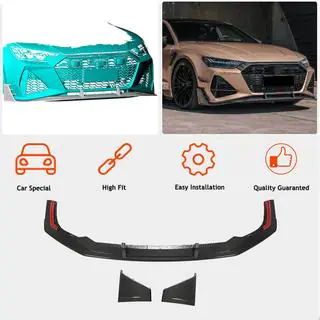 Frontstoßstangen Lippe V1 (für RS7 2018-2022, Trockencarbon) Foto 2