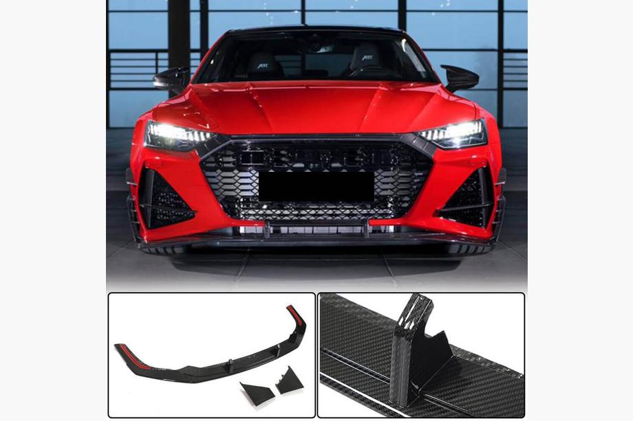 Audi A7 2018- Frontstoßstangen Lippe V1 (für RS7 2018-2022, Trockencarbon) Image