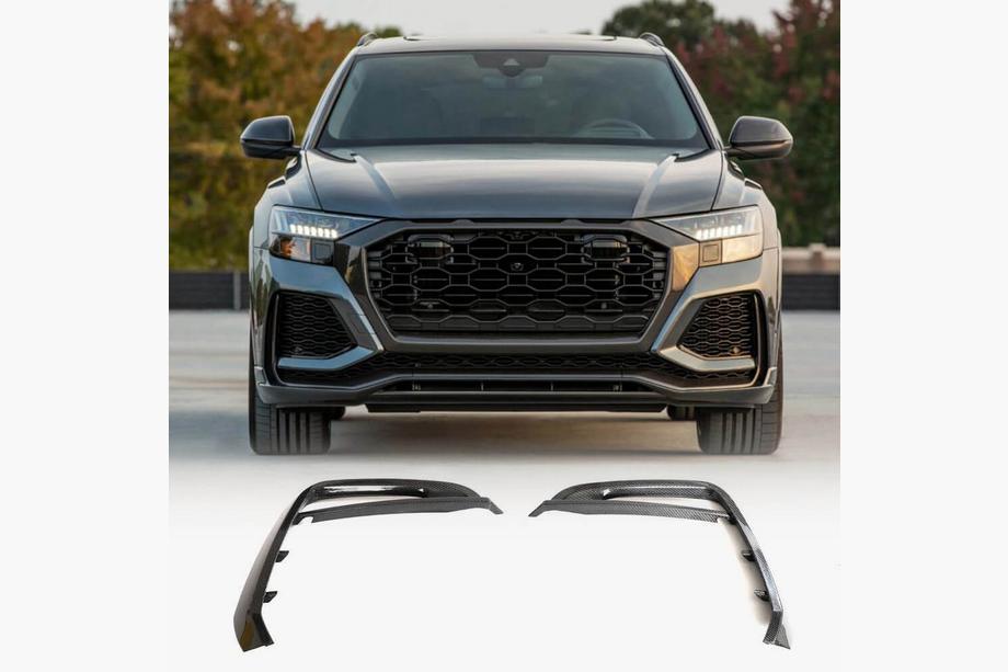 Audi Q8 2018- Abdeckungen für Nebelscheinwerfer (Carbon) Image