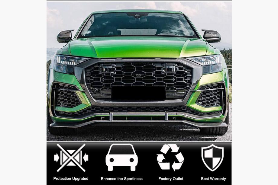 Audi Q8 2018- Spiegelabdeckungen (2018-2023, Carbon, Ohne Spurwechselassistent) Foto 2