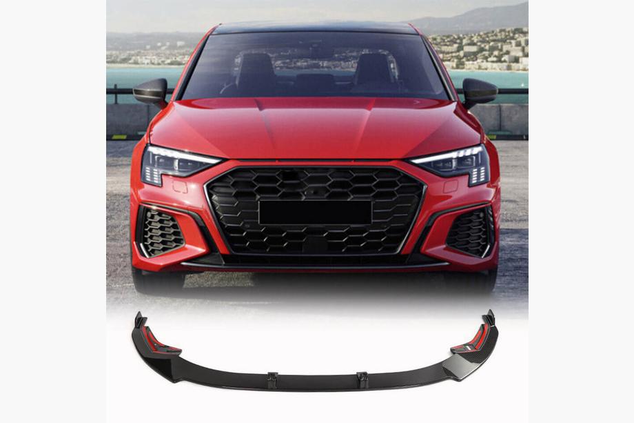 Audi A3 2020- Frontstoßstangen-Lippe (für S-Line Sedan 2020-2023, Carbon) Image