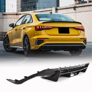 Heckstoßstangen-Diffusor V1 (für S-Line Sedan 2020-2023, Carbon) Foto 1